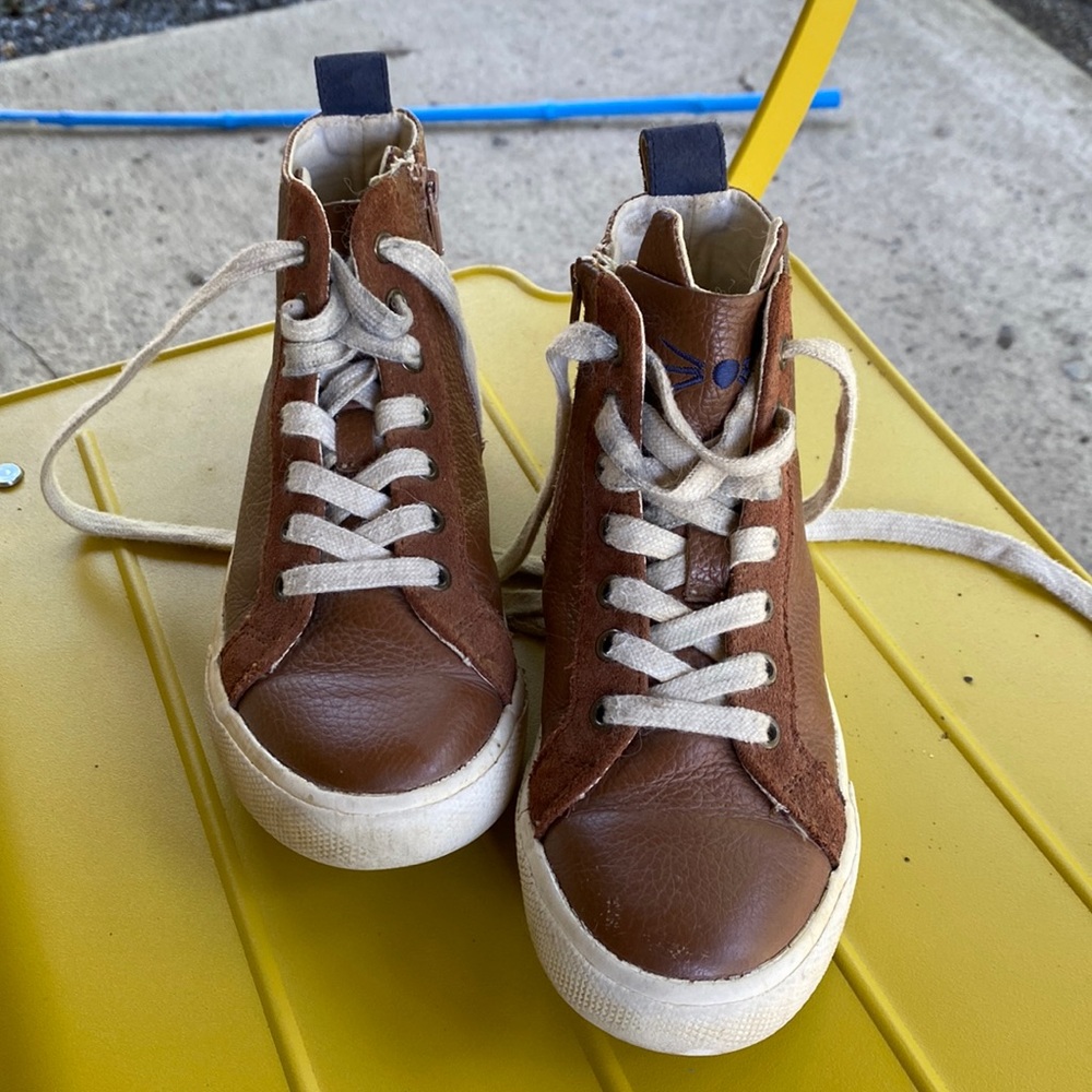 Mini Boden leather high tops
